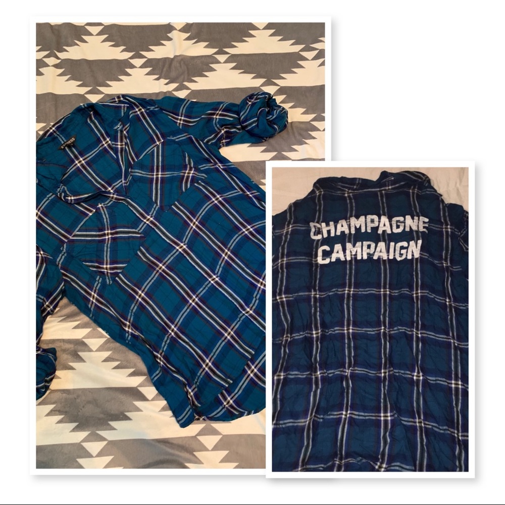 Express CHAMPAGNE CAMPAIGN Flannel